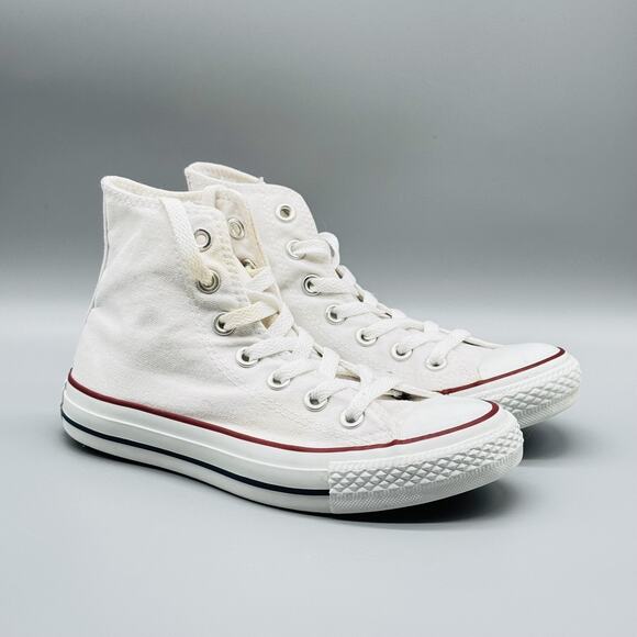 Converse Shoes Womens 5.5 White Canvas Chuck Taylor All Star High Top Sneakers - Picture 2 of 11